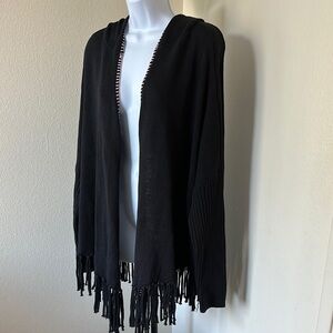 Johnny Was Black Fringe Cardigan